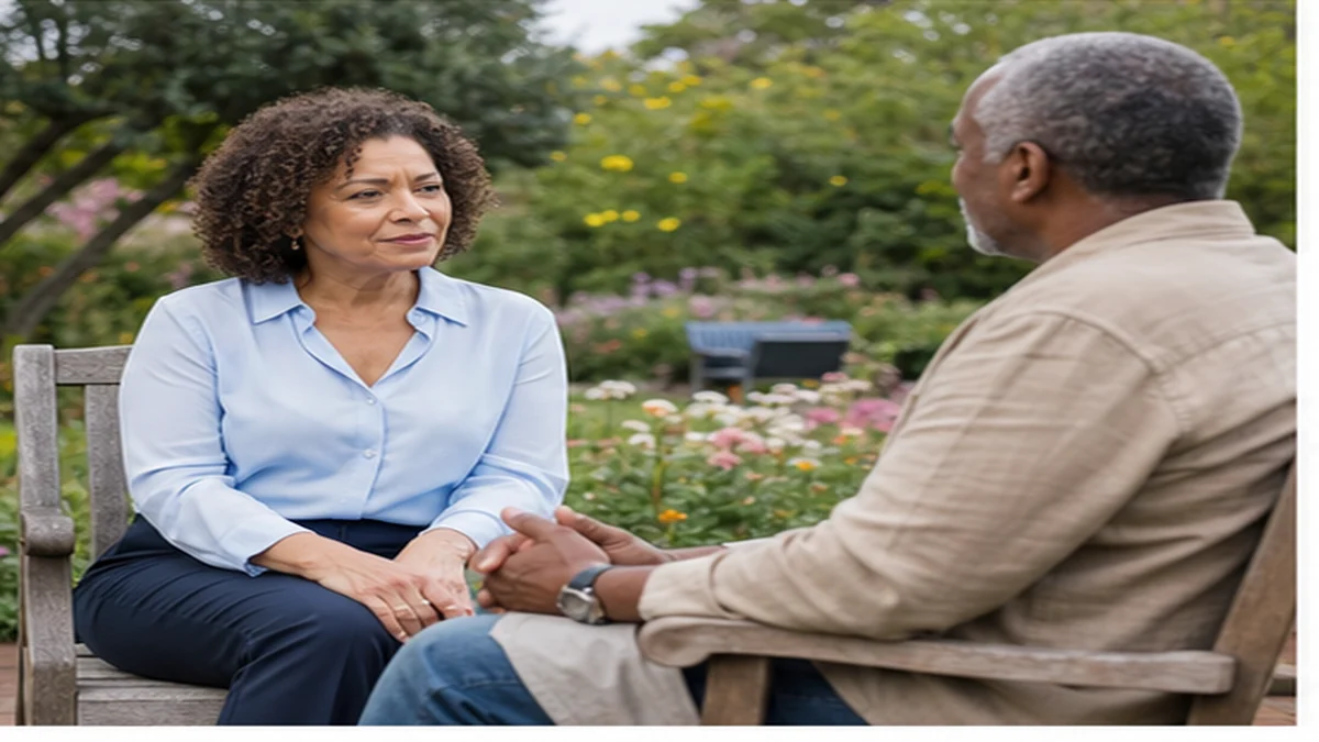 Senior dating over 50 in a public setting with comfortable boundaries